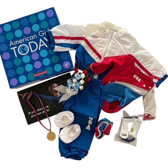 American Girl Doll Patriotic Gymnastics Set Two-in-One NOS 2004-2006 Retired - Picture 11 of 13